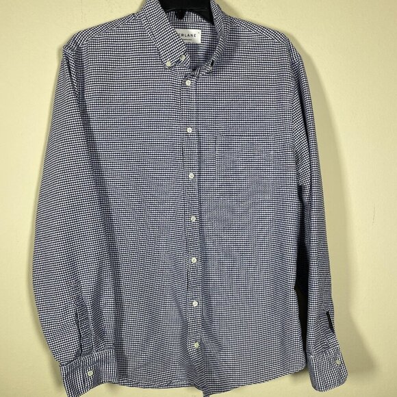 Everlane Other - Everlane Men's Long Sleeve Navy White Plaid Button-Up Shirt XL Preppy!